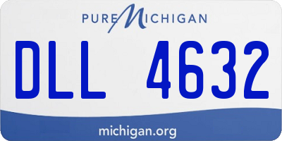 MI license plate DLL4632