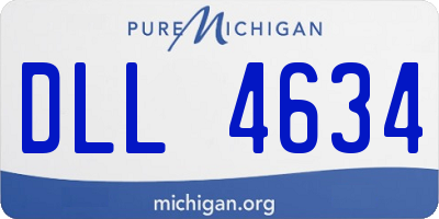 MI license plate DLL4634