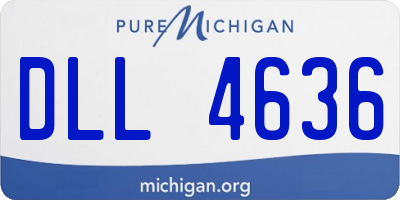 MI license plate DLL4636