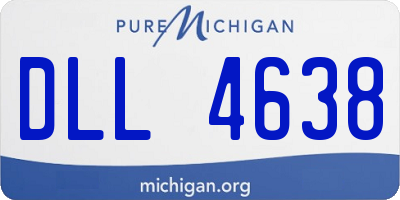 MI license plate DLL4638
