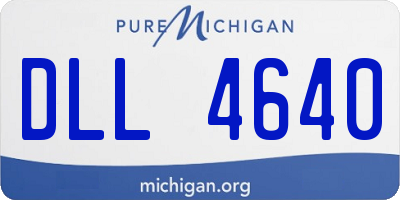 MI license plate DLL4640