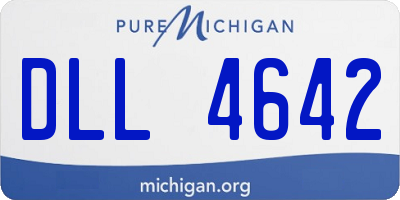 MI license plate DLL4642