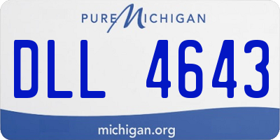 MI license plate DLL4643