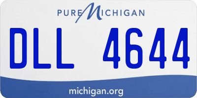 MI license plate DLL4644