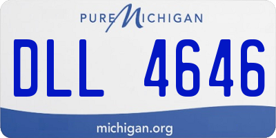 MI license plate DLL4646