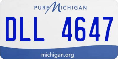 MI license plate DLL4647