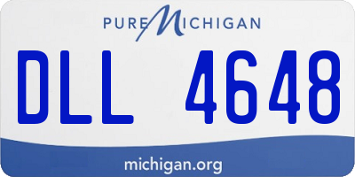 MI license plate DLL4648