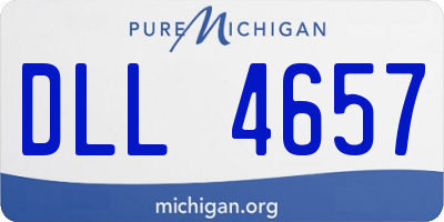 MI license plate DLL4657