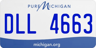 MI license plate DLL4663