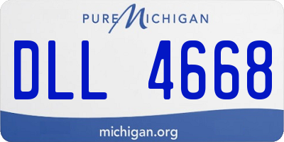 MI license plate DLL4668