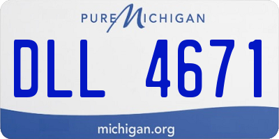 MI license plate DLL4671