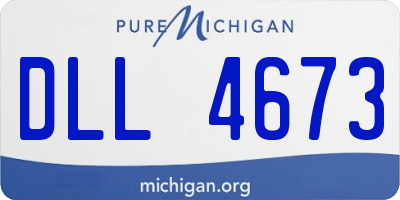 MI license plate DLL4673