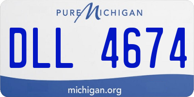 MI license plate DLL4674