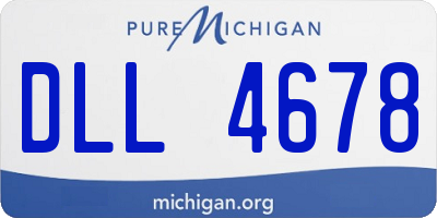 MI license plate DLL4678