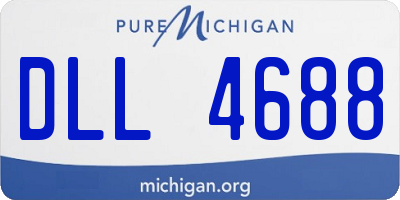MI license plate DLL4688
