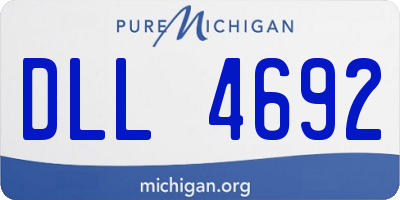 MI license plate DLL4692