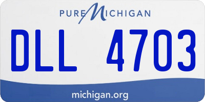 MI license plate DLL4703