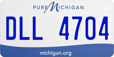 MI license plate DLL4704