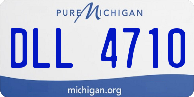 MI license plate DLL4710