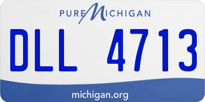 MI license plate DLL4713