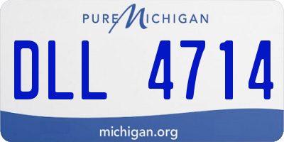 MI license plate DLL4714
