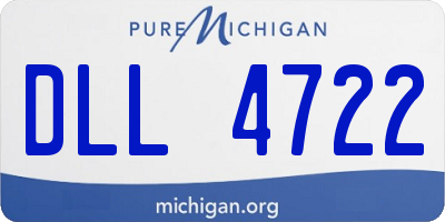 MI license plate DLL4722