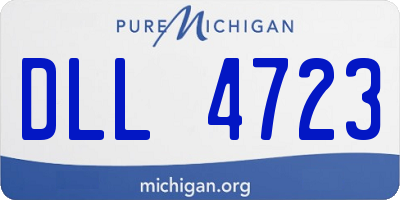 MI license plate DLL4723