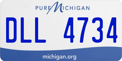 MI license plate DLL4734