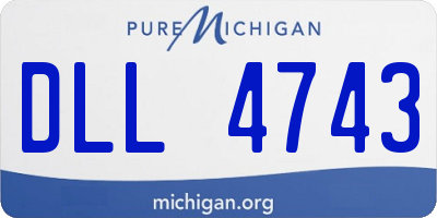 MI license plate DLL4743