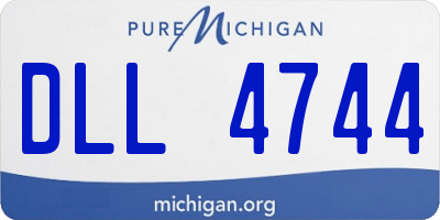 MI license plate DLL4744