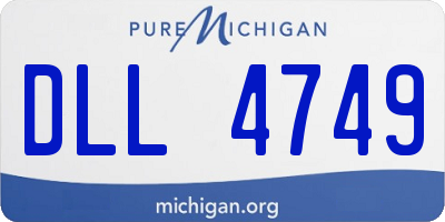 MI license plate DLL4749