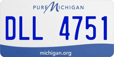 MI license plate DLL4751