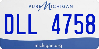 MI license plate DLL4758
