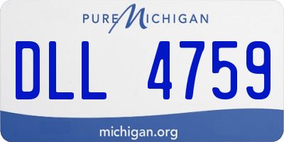 MI license plate DLL4759