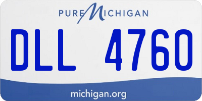 MI license plate DLL4760