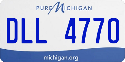 MI license plate DLL4770