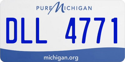MI license plate DLL4771
