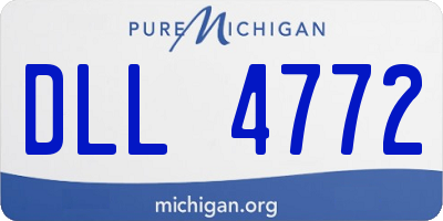 MI license plate DLL4772