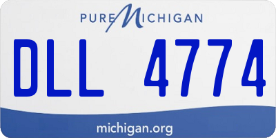 MI license plate DLL4774