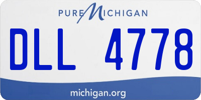 MI license plate DLL4778