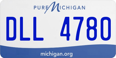 MI license plate DLL4780