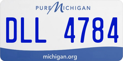 MI license plate DLL4784