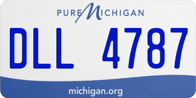 MI license plate DLL4787