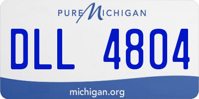 MI license plate DLL4804