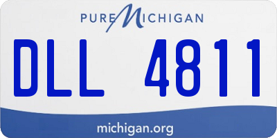 MI license plate DLL4811