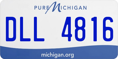 MI license plate DLL4816
