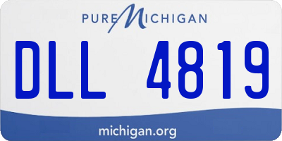 MI license plate DLL4819