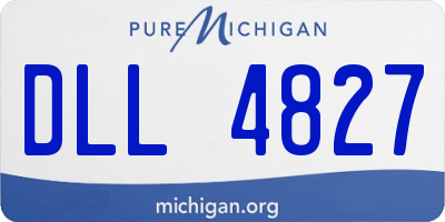 MI license plate DLL4827
