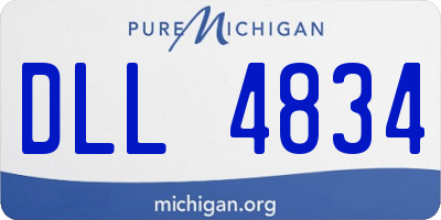 MI license plate DLL4834