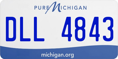MI license plate DLL4843